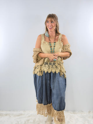 Jaded Gypsy Heirloom Heart Tank - Tea Stain