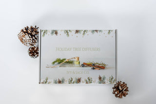 Holiday Tree Diffuser Set – Christmas Pine Ornament Scent