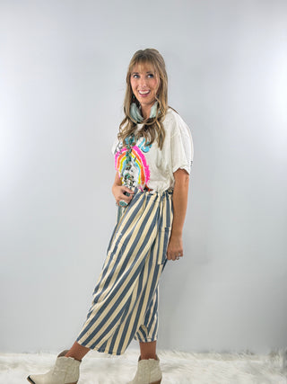 Jaded Gypsy Earthsong Harem Pants - Chambray Stripe