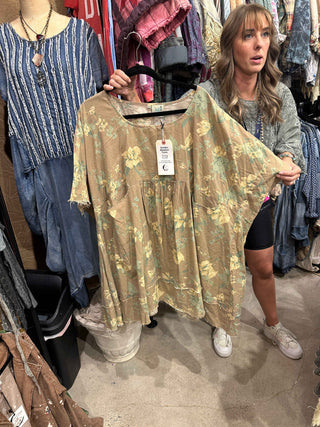 Jaded Gypsy Golden Meadow Tunic Floral