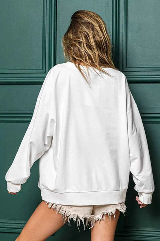 BiBi Holly Jolly Christmas French Terry Sweatshirt