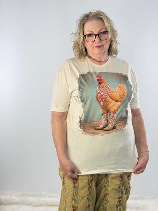 Fancy Chicken Jeweled Graphic Tee