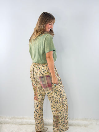 Jaded Gypsy Market Treasure Pants | Floral Cotton Patchwork