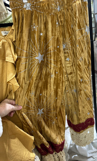 Mustard Velvet Bloomers with Stars | Jaded Gypsy