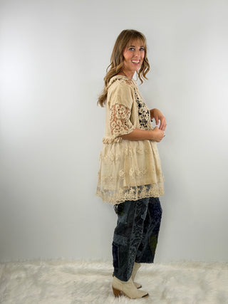 Trellis Dreams Top - Oatmeal by Jaded Gypsy