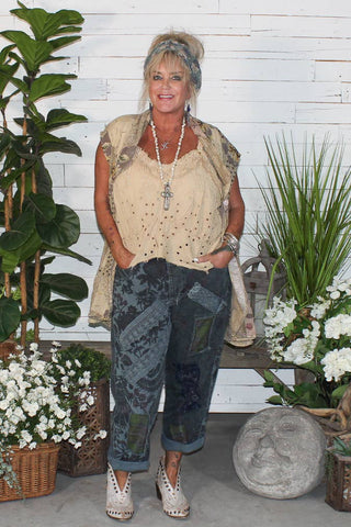 Painted Clover Artisanal Patchwork Pants | Jaded Gypsy Boho-Luxe
