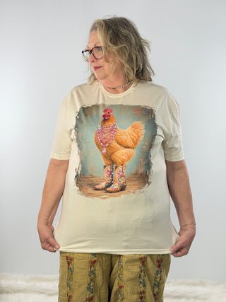 Fancy Chicken Jeweled Graphic Tee