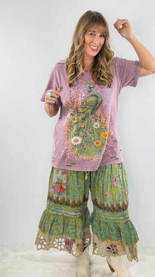 Jaded Gypsy Soft Journey Tee - Royal Feathers