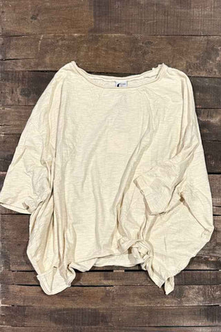 Jaded Gypsy | Be Free Top - Oatmeal: ONE SIZE