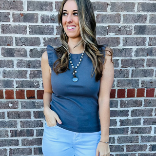 All the Pretty Girls Ribbed Knit Tank Top
