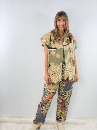Jaded Gypsy Worn Trails Vest - Camo