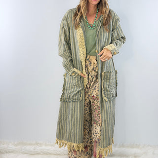 Jaded Gypsy Lined Up Duster - Stripe