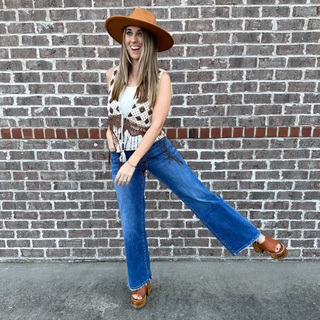 Miss Me Cropped Fringe - White Lily Boutique