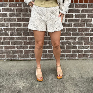 Miss Me Boho Kisses Shorts - White Lily Boutique