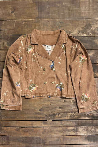 Timeworn Beauty Reversible Jacket in Hazelnut | Jaded Gypsy Artisanal Cotton