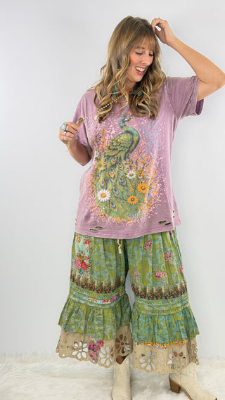 Jaded Gypsy Soft Journey Tee - Royal Feathers