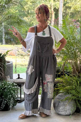 Jaded Gypsy Prairie Views Overalls with relaxed boho fit and prairie inspired style