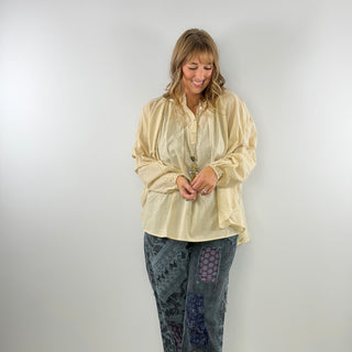 Jaded Gypsy Wander Softly Top Oatmeal