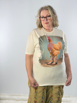 Fancy Chicken Jeweled Graphic Tee