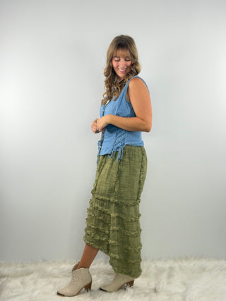 Jaded Gypsy Serene Sands Pants in Olive