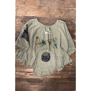 Jaded Gypsy Moon Shadow Boho Patchwork Cotton Top