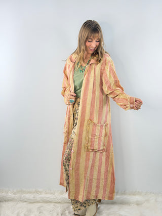 Jaded Gypsy Dreamliner Duster in Bubblegum | Cotton Striped Duster