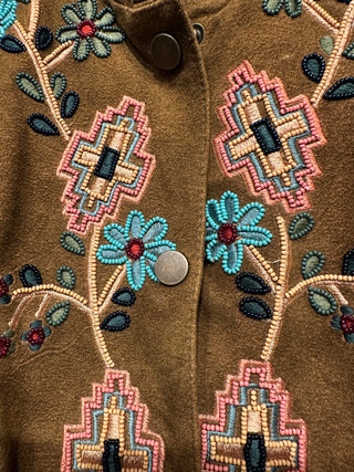 Scully Leather Beaded and Fringe Jacket
