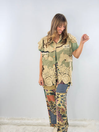 Jaded Gypsy Worn Trails Vest - Camo