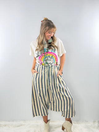 Jaded Gypsy Earthsong Harem Pants - Chambray Stripe