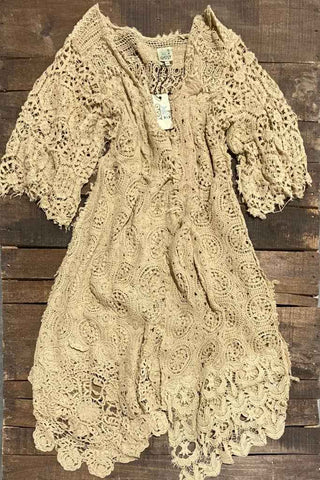 Jaded Gypsy Forever Timeless Crochet Lace Duster – Premium Cotton Heirloom