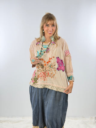 Jaded Gypsy Gilded Bloom Top - Flutter