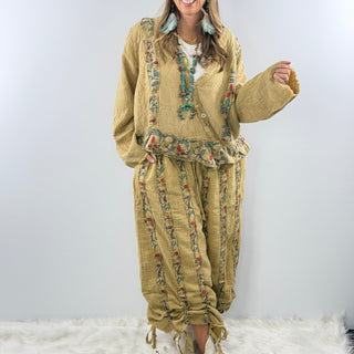 Jaded Gypsy HONEYCOMB Pants in Tan