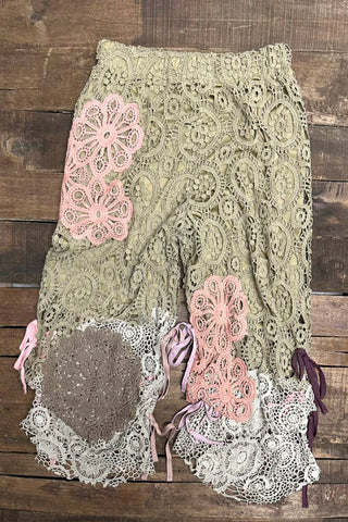 Jaded Gypsy Endless Love Handcrafted Boho Crochet Pants - One Size