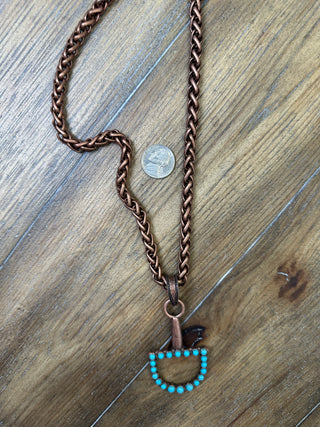 Horse bit Necklace with Turquoise Beads