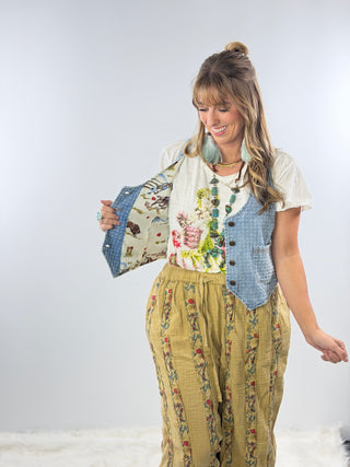 Scully Denim Vest, Blue HC1009