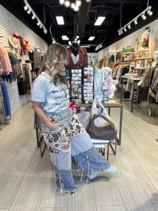 Be Faithful Tattered Design Tee Top