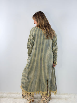 Jaded Gypsy Lined Up Duster - Stripe