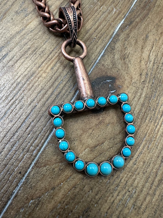 Horse bit Necklace with Turquoise Beads