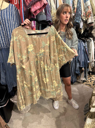 Jaded Gypsy Golden Meadow Tunic Floral