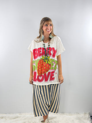 Jaded Gypsy Weathered and Worn Tee - Berry Sweet