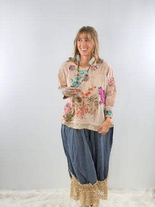 Jaded Gypsy Gilded Bloom Top - Flutter