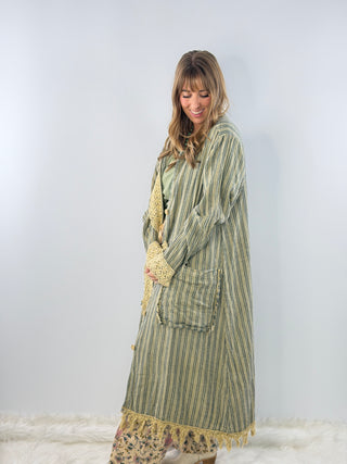 Jaded Gypsy Lined Up Duster - Stripe