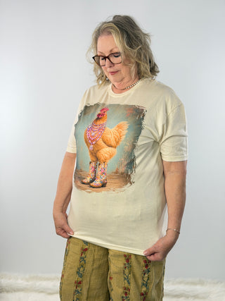 Fancy Chicken Jeweled Graphic Tee