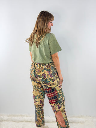 Jaded Gypsy Mystic Meadow Floral Pants | Boho Patchwork Pants