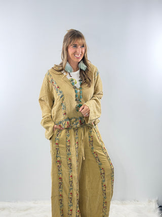 Jaded Gypsy HONEYCOMB Pants in Tan