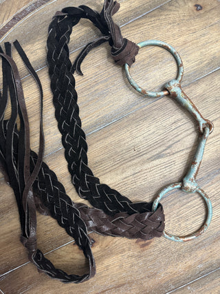 Rare Bird Snaffle Bit Braided Leather Belt