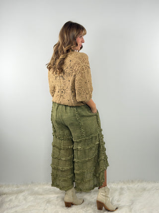 Jaded Gypsy Golden Melody Top in Oatmeal