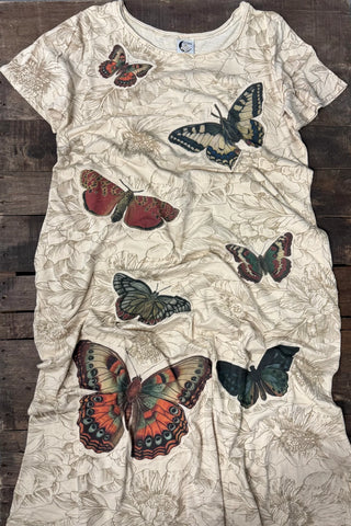 Jaded Gypsy "Flutter By" Butterfly Boho Maxi Dress – 100% Cotton