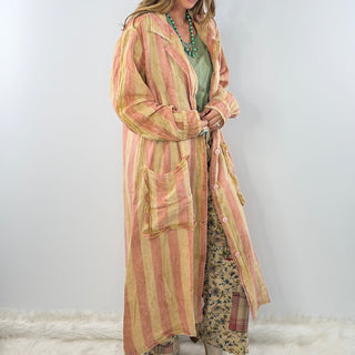 Jaded Gypsy Dreamliner Duster in Bubblegum | Cotton Striped Duster