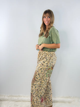 Jaded Gypsy Market Treasure Pants | Floral Cotton Patchwork